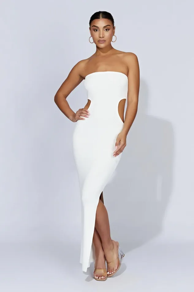 Meshki Maternity Dresses Women Kori Knit Bandeau Maxi Dress 8211 White White Meshki Maternity Dresses Women Kori Knit Bandeau Maxi Dress 8211 White White