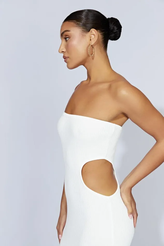 Meshki Maternity Dresses Women Kori Knit Bandeau Maxi Dress 8211 White White Meshki Maternity Dresses Women Kori Knit Bandeau Maxi Dress 8211 White White