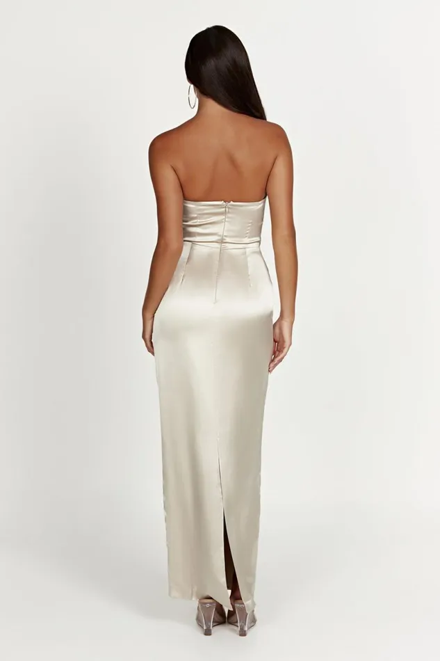 Meshki Maxi Dresses Women Alanis Strapless Maxi Dress 8211 Champagne Champagne