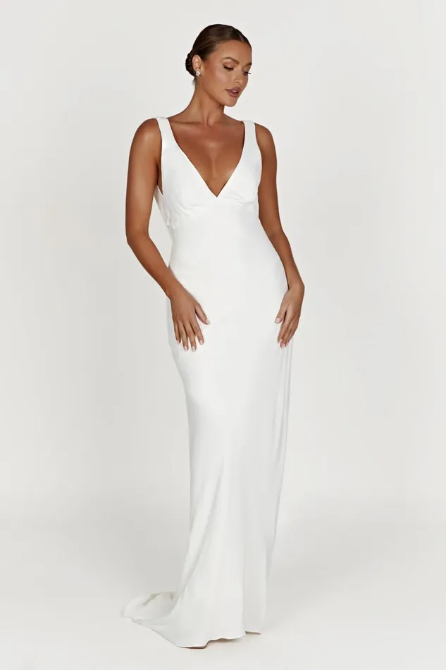 Meshki Maxi Dresses Women Amanza Maxi Dress With Cowl Back 8211 White White