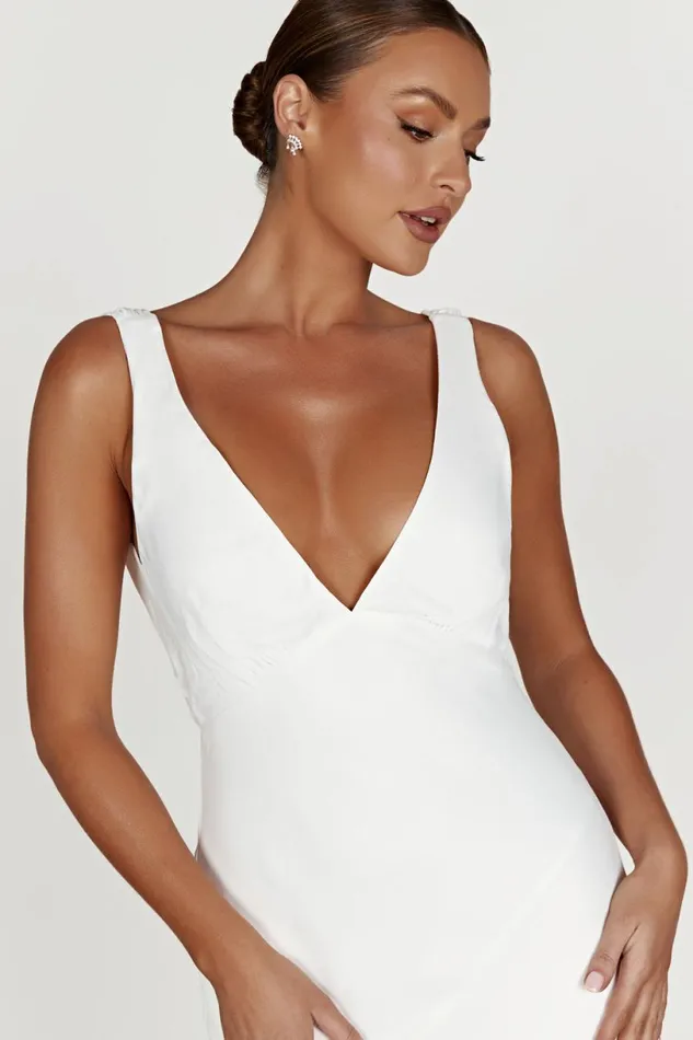 Meshki Maxi Dresses Women Amanza Maxi Dress With Cowl Back 8211 White White