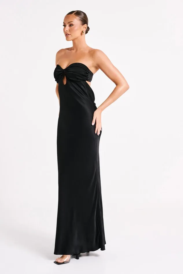 Meshki Maxi Dresses Women Antonella Strapless Keyhole Maxi Dress 8211 Black Black