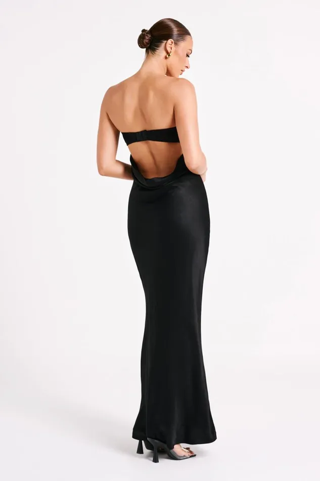 Meshki Maxi Dresses Women Antonella Strapless Keyhole Maxi Dress 8211 Black Black