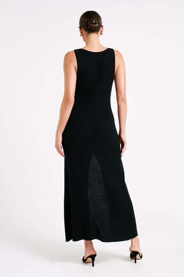 Meshki Maxi Dresses Women Antonia Buttoned Knit Maxi Dress 8211 Black Black Meshki Maxi Dresses Women Antonia Buttoned Knit Maxi Dress 8211 Black Black