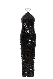 Meshki Maxi Dresses Women April Sequin Halter Maxi Dress 8211 Black Black