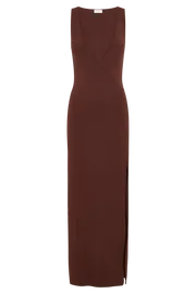 Meshki Maxi Dresses Women Araminta Knit Maxi Dress 8211 Dark Chocolate Darkchocolate