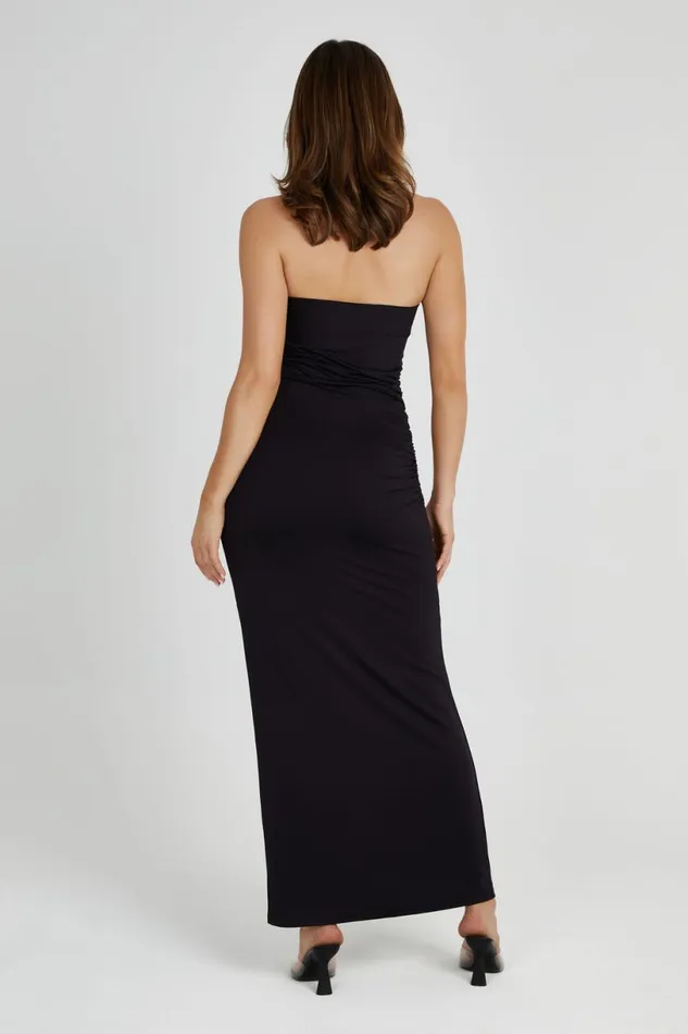 Meshki Maxi Dresses Women Astraea Recycled Nylon Drape Maxi Dress 8211 Black Black