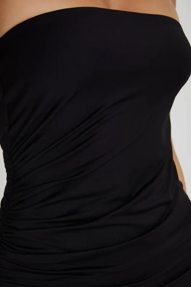 Meshki Maxi Dresses Women Astraea Recycled Nylon Drape Maxi Dress 8211 Black Black