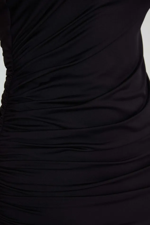 Meshki Maxi Dresses Women Astraea Recycled Nylon Drape Maxi Dress 8211 Black Black