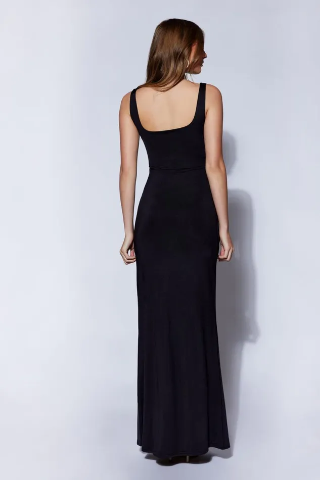 Meshki Maxi Dresses Women Aubree Fishtail Maxi Dress 8211 Black Black