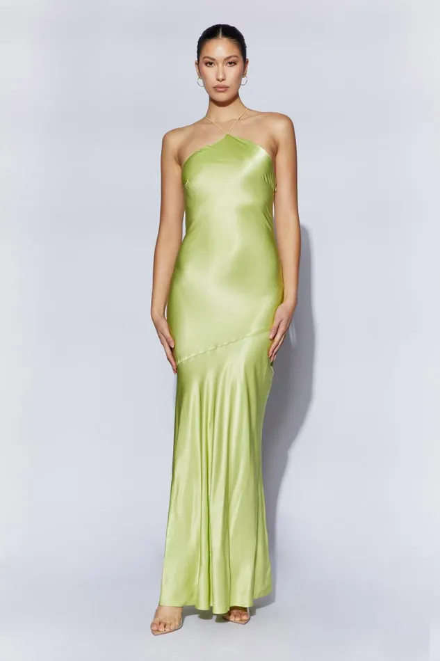 Meshki Maxi Dresses Women Avery Satin Maxi Halter Dress 8211 Pistachio Green Pistachiogreen Meshki Maxi Dresses Women Avery Satin Maxi Halter Dress 8211 Pistachio Green Pistachiogreen