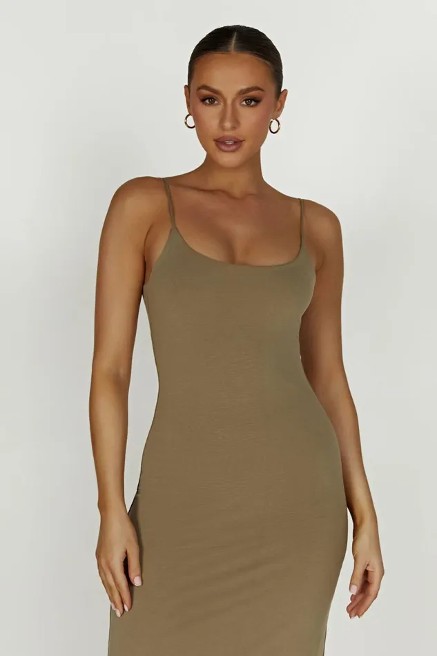 Meshki Maxi Dresses Women Aylani Cami Maxi Dress 8211 Olive Olive