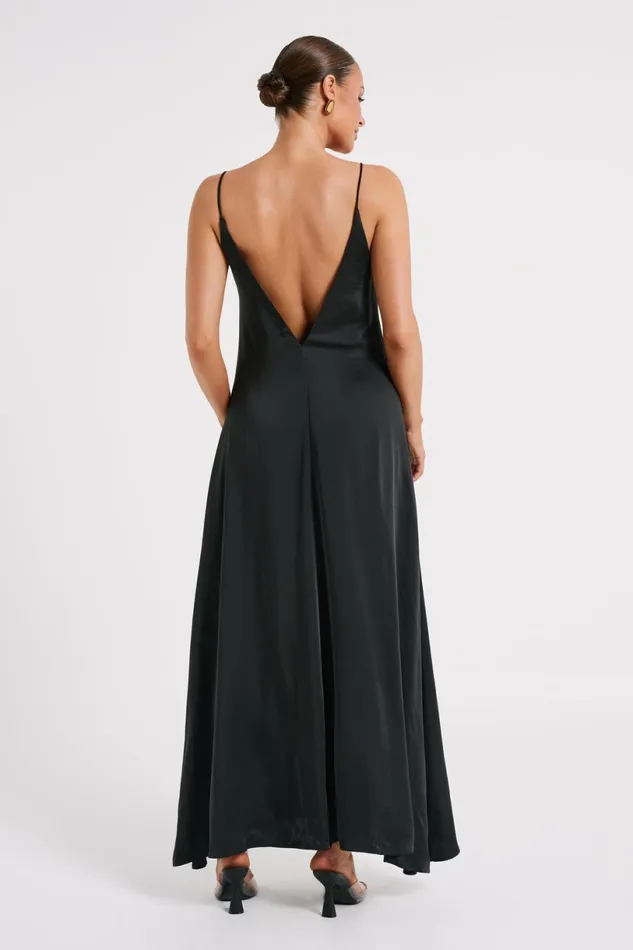 Meshki Maxi Dresses Women Beatrice Flowy Maxi Dress 8211 Black Black