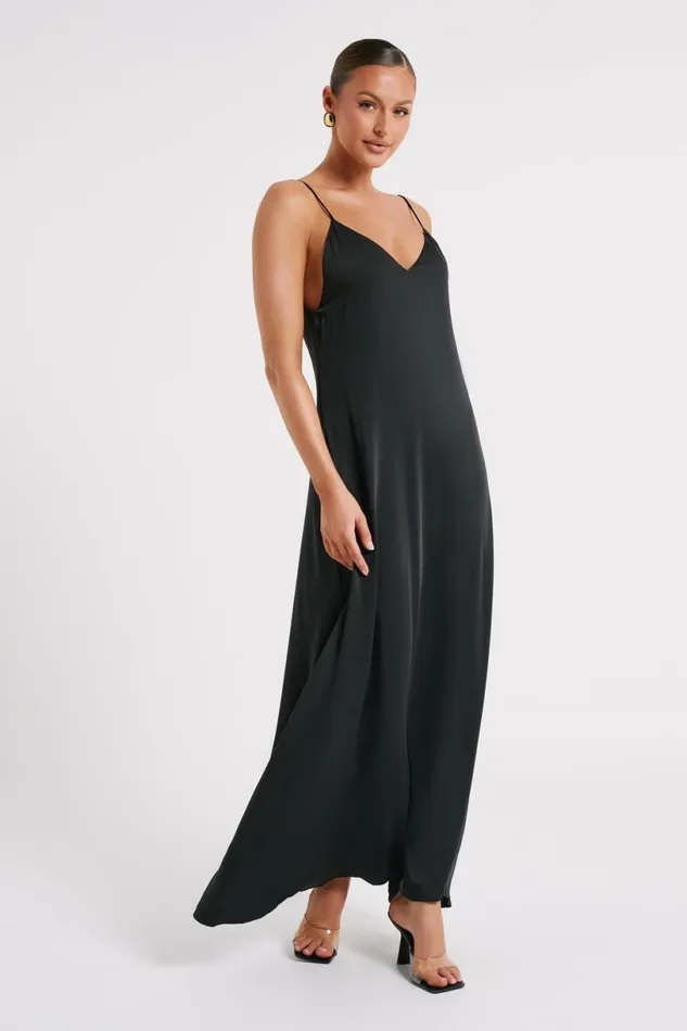 Meshki Maxi Dresses Women Beatrice Flowy Maxi Dress 8211 Black Black