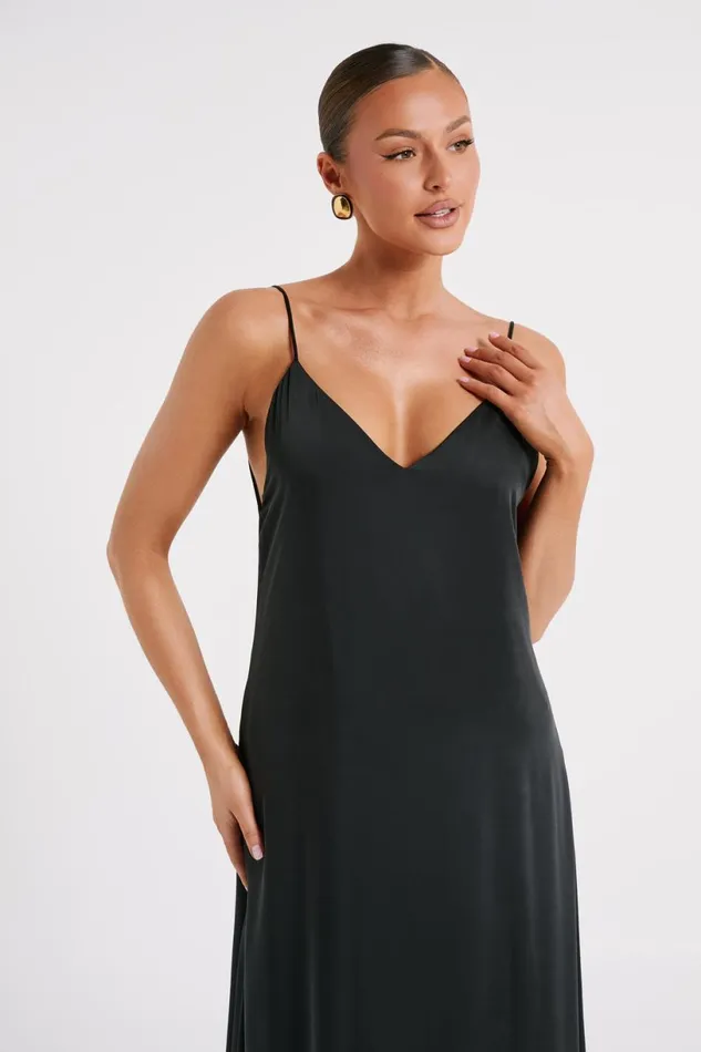 Meshki Maxi Dresses Women Beatrice Flowy Maxi Dress 8211 Black Black