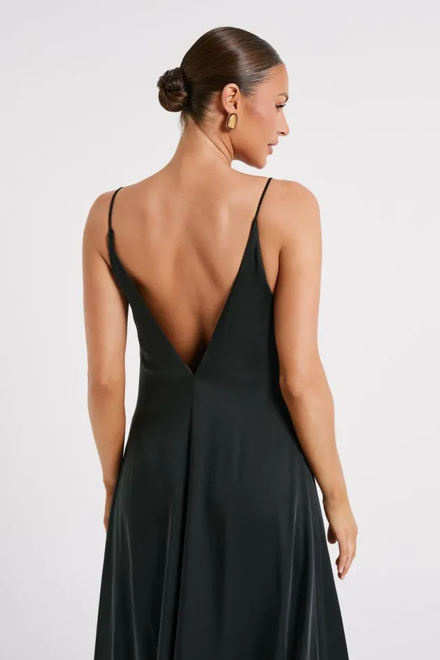 Meshki Maxi Dresses Women Beatrice Flowy Maxi Dress 8211 Black Black
