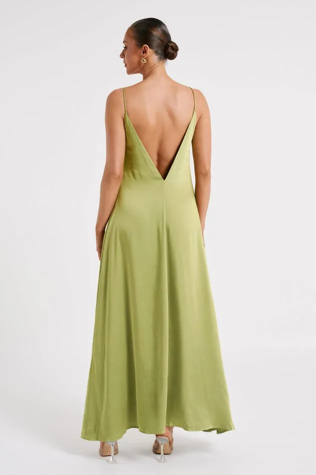 Meshki Maxi Dresses Women Beatrice Flowy Maxi Dress 8211 Parakeet Green Parakeetgreen