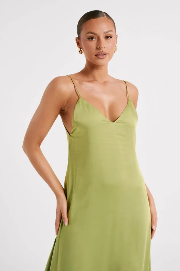 Meshki Maxi Dresses Women Beatrice Flowy Maxi Dress 8211 Parakeet Green Parakeetgreen