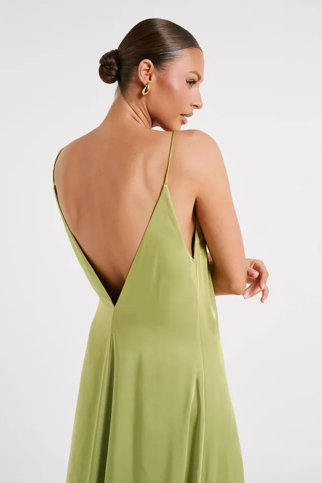 Meshki Maxi Dresses Women Beatrice Flowy Maxi Dress 8211 Parakeet Green Parakeetgreen