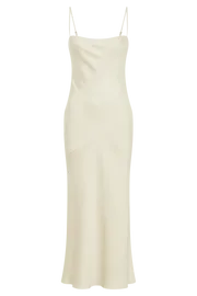 Meshki Maxi Dresses Women Brynlee Low Back Satin Maxi Dress 8211 Sand Sand