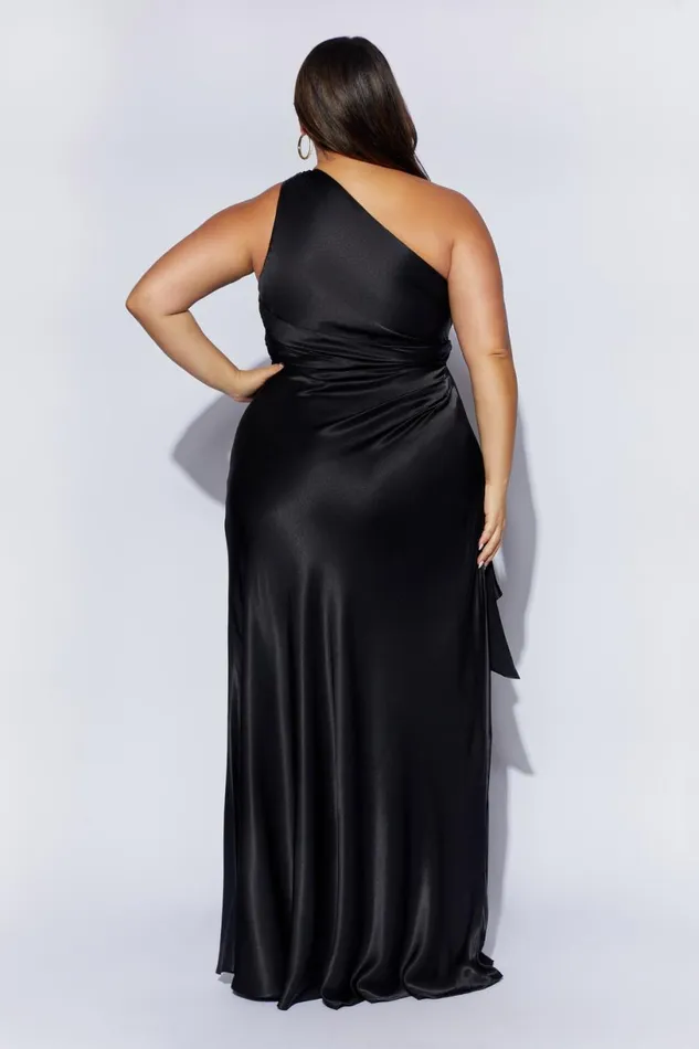 Meshki Maxi Dresses Women Calliope One Shoulder Maxi Dress 8211 Black Black