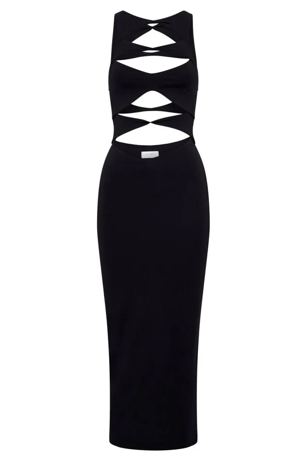 Meshki Maxi Dresses Women Chloe Cut Out Maxi Dress 8211 Black Black