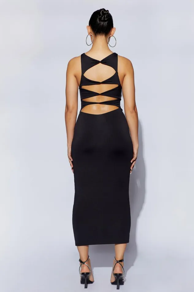 Meshki Maxi Dresses Women Chloe Cut Out Maxi Dress 8211 Black Black