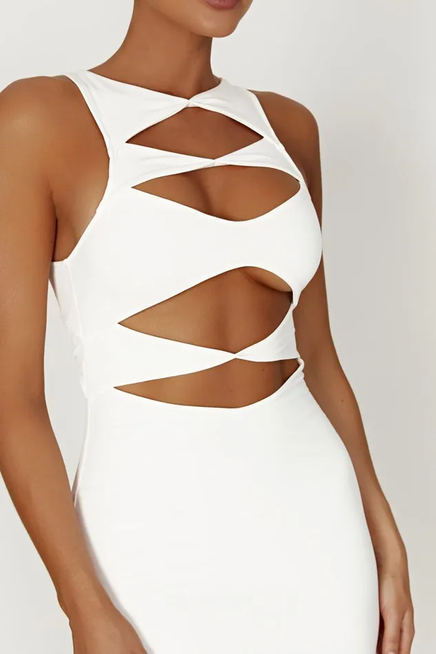 Meshki Maxi Dresses Women Chloe Cut Out Maxi Dress 8211 White White
