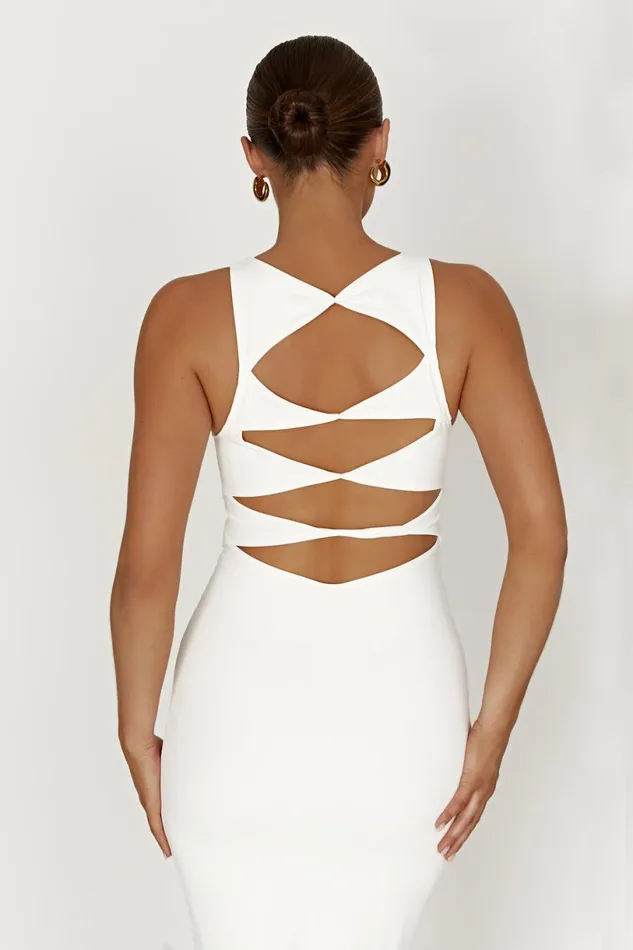 Meshki Maxi Dresses Women Chloe Cut Out Maxi Dress 8211 White White