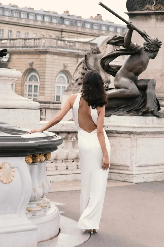 Meshki Maxi Dresses Women Claire Satin Drape Back Maxi Dress 8211 White White Meshki Maxi Dresses Women Claire Satin Drape Back Maxi Dress 8211 White White