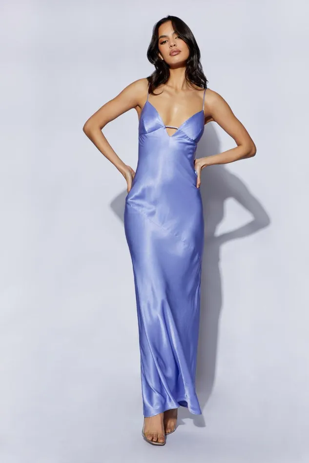 Meshki Maxi Dresses Women Cora Tie Back Maxi Slip Dress 8211 Lavender Lavender