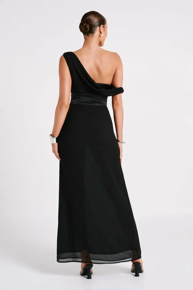 Meshki Maxi Dresses Women Courtney Chiffon Maxi Dress 8211 Black Black