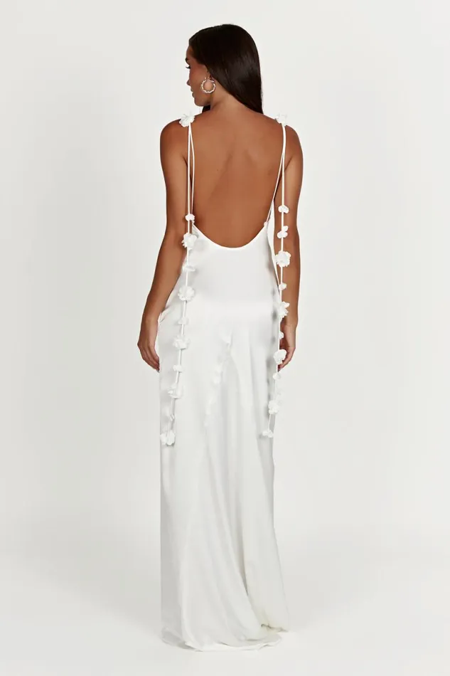 Meshki Maxi Dresses Women Elenora Rose Gown 8211 White White