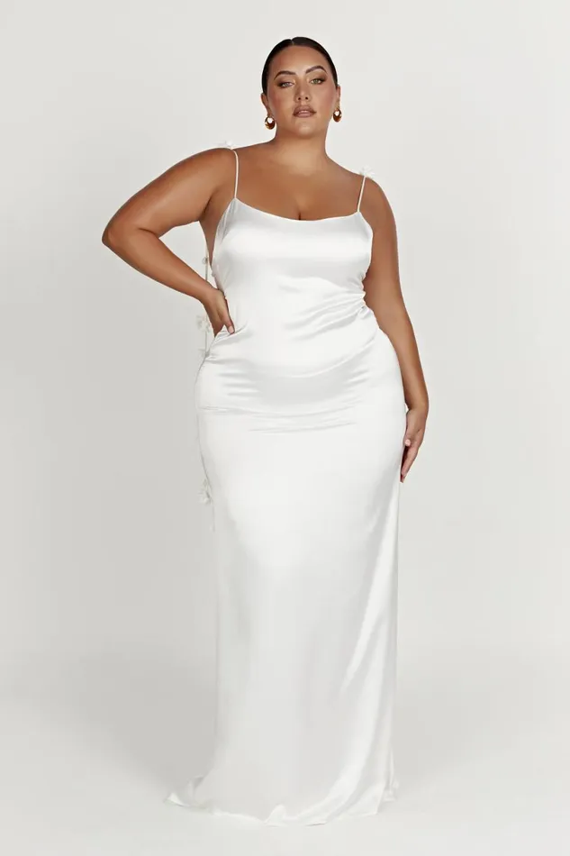 Meshki Maxi Dresses Women Elenora Rose Gown 8211 White White