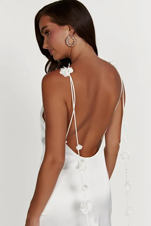 Meshki Maxi Dresses Women Elenora Rose Gown 8211 White White