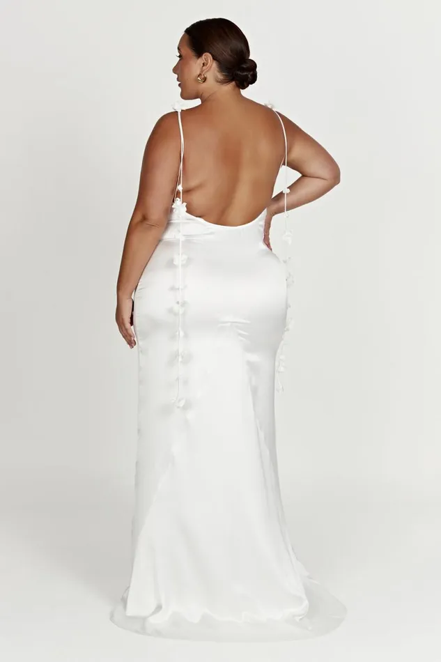 Meshki Maxi Dresses Women Elenora Rose Gown 8211 White White