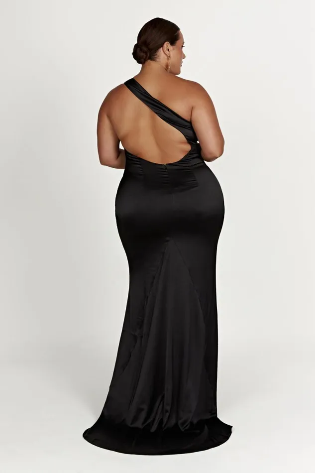 Meshki Maxi Dresses Women Harper One Shoulder Gown 8211 Black Black