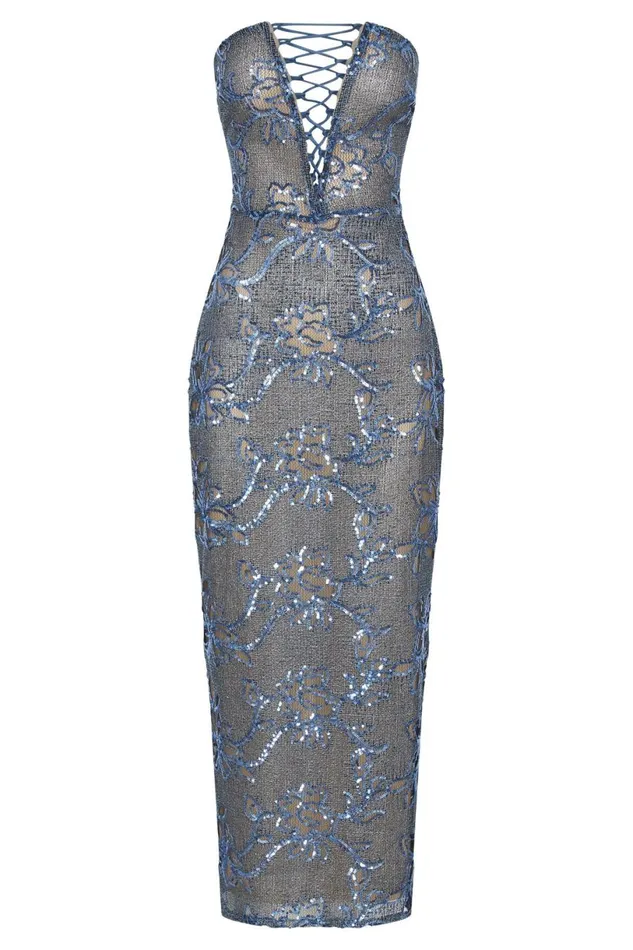 Meshki Maxi Dresses Women Harriet Sequin Maxi Dress 8211 Blue Blue