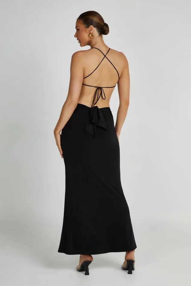 Meshki Maxi Dresses Women Indiana Slinky Maxi Dress 8211 Black Black