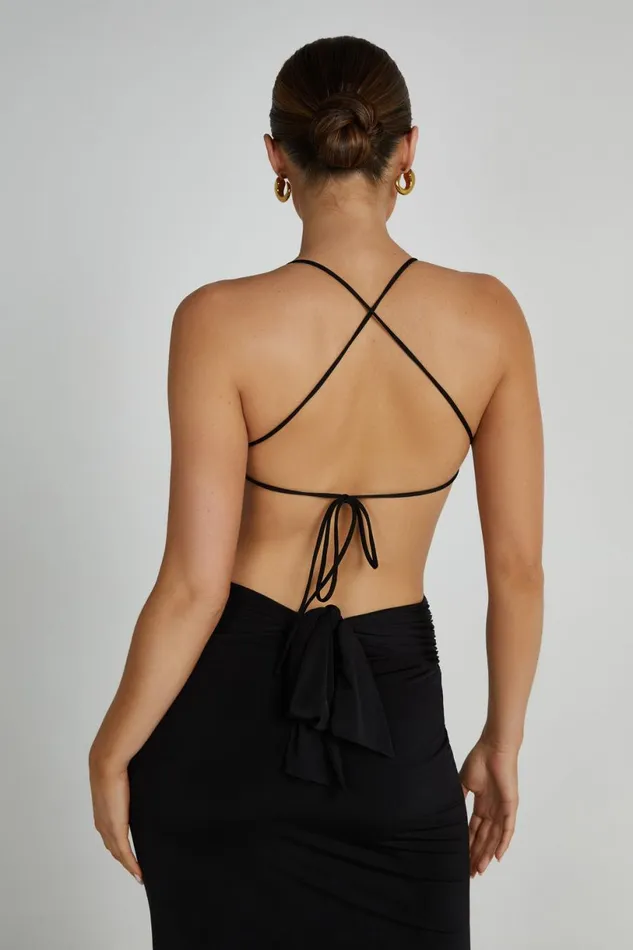 Meshki Maxi Dresses Women Indiana Slinky Maxi Dress 8211 Black Black