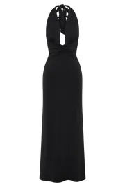 Meshki Maxi Dresses Women Jovanna Slinky Halter Maxi Dress 8211 Black Black