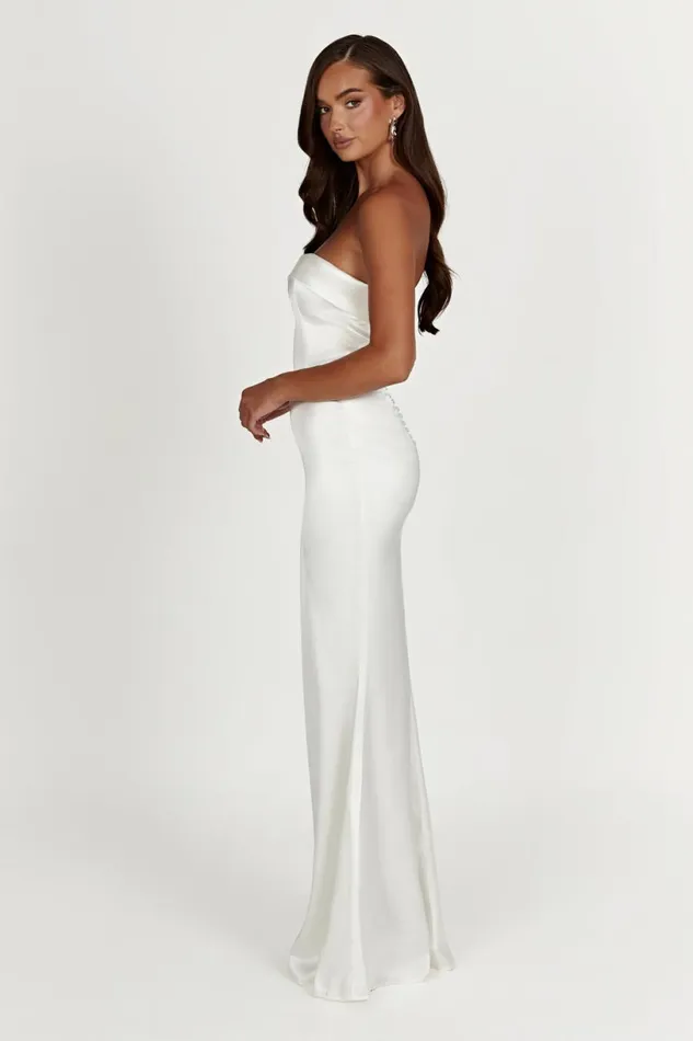 Meshki Maxi Dresses Women Kaitlin Strapless Gown 8211 White White
