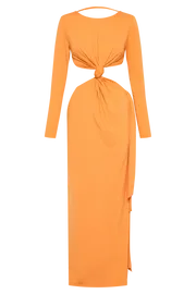 Meshki Maxi Dresses Women Kiandra Slinky Knot Maxi Dress 8211 Orange Orange