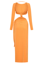 Meshki Maxi Dresses Women Kiandra Slinky Knot Maxi Dress 8211 Orange Orange