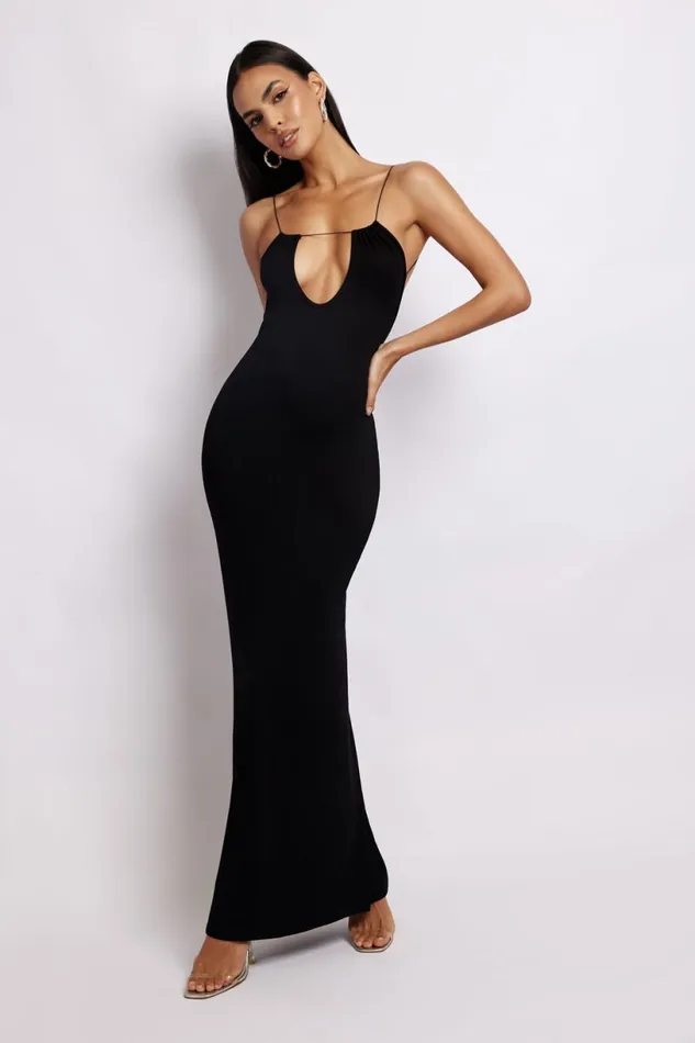 Meshki Maxi Dresses Women Kirsty Strappy Circle Cutout Maxi Dress 8211 Black Black Meshki Maxi Dresses Women Kirsty Strappy Circle Cutout Maxi Dress 8211 Black Black