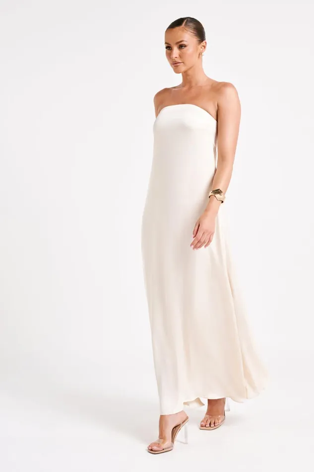 Meshki Maxi Dresses Women Luisa Strapless Maxi Dress 8211 Sand Sand