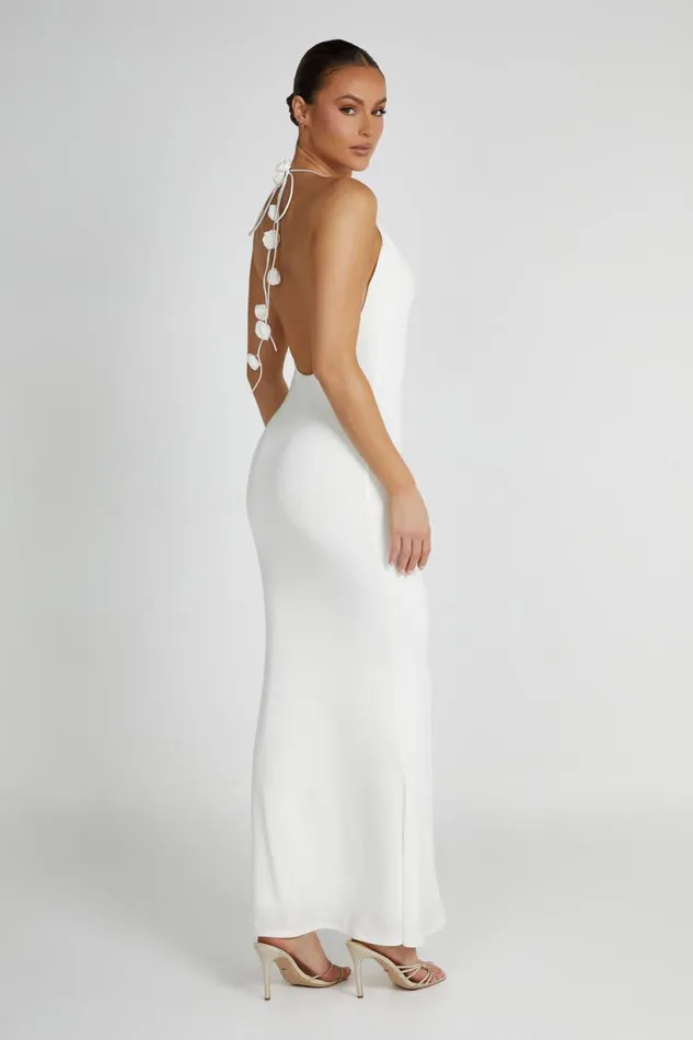 Meshki Maxi Dresses Women Marion Rose Halter Maxi Dress 8211 White White