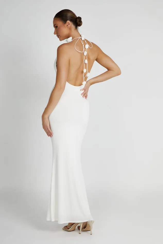 Meshki Maxi Dresses Women Marion Rose Halter Maxi Dress 8211 White White
