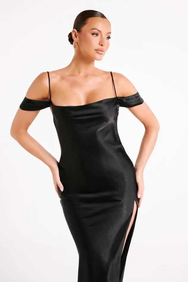 Meshki Maxi Dresses Women Mariposa Off Shoulder Maxi Dress 8211 Black Black