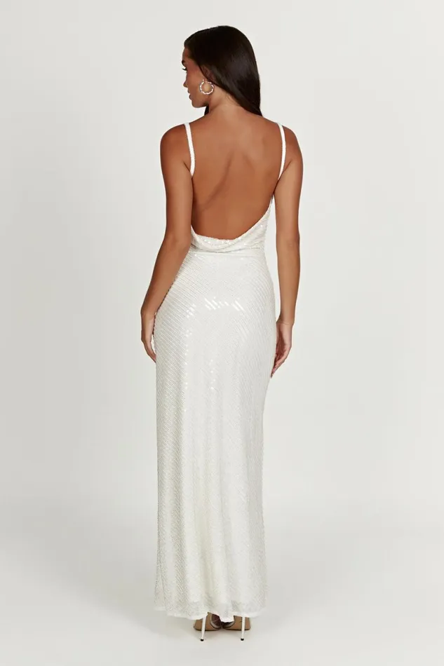 Meshki Maxi Dresses Women Marise Sequin Gown 8211 White White